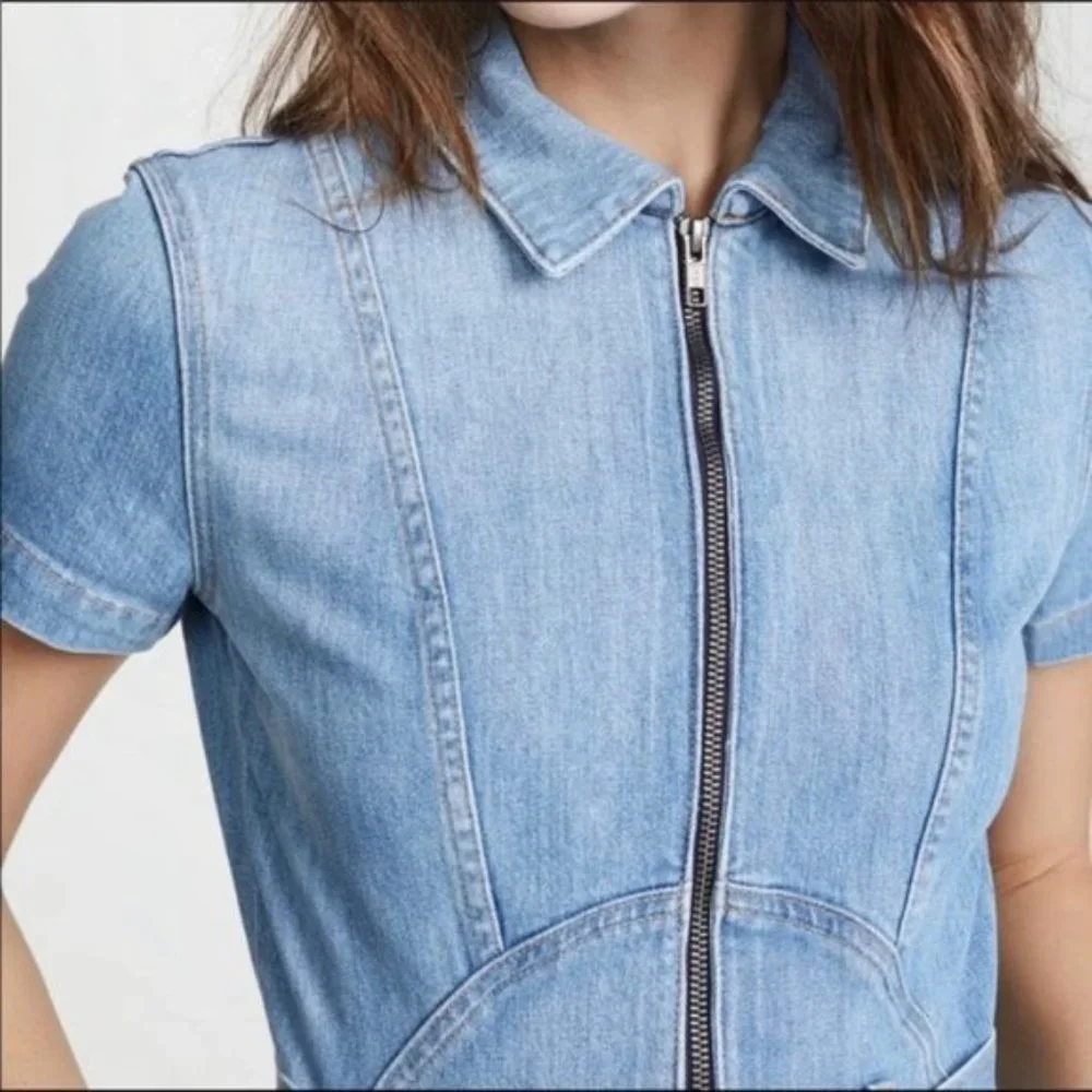 Alice Olivia Denim Short Jumpsuit US Medium